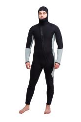 Гидрокостюм Монодайвинг мужской 5мм нейлон/нейлон черно-серый